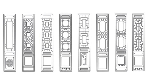 绥阳喜迎门中式花格CAD设计图样式大全